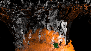 Fruit water 3D rendering