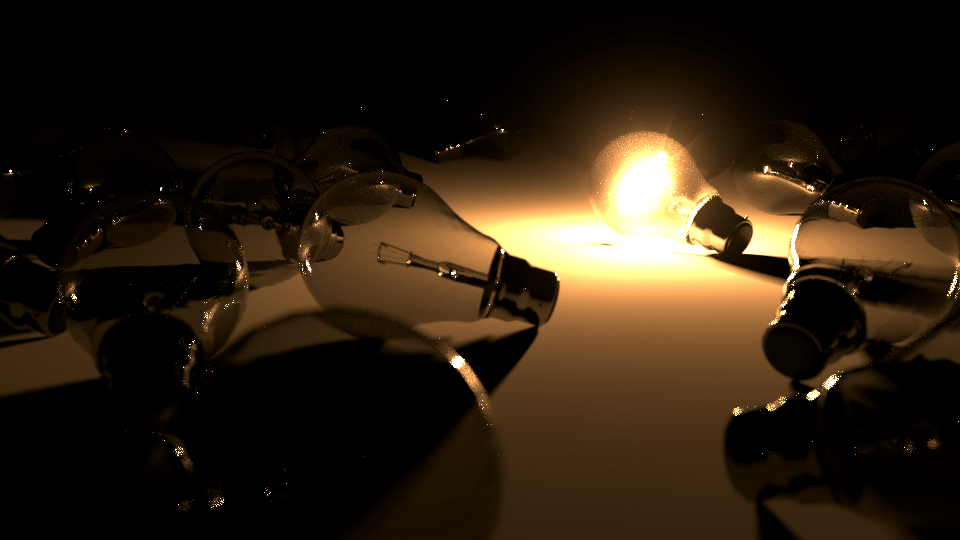 Lightbulb 3D rendering