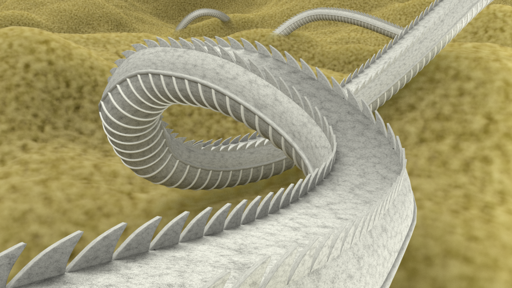 Snake way dragonball 3D rendering